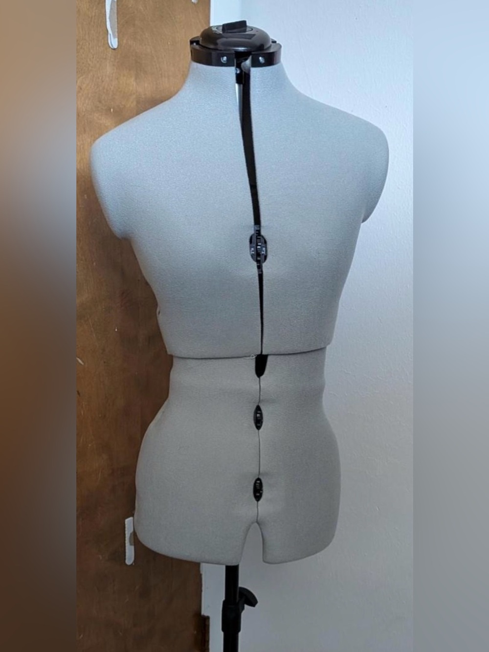Adjustable Grey Dress Form Mannequin for Sewing and Display